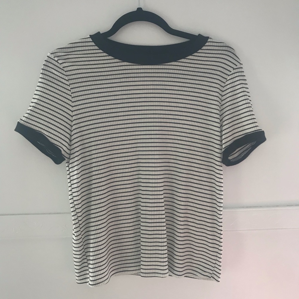 Black and White Striped T-Shirt